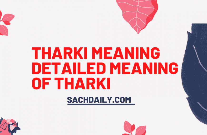 Tharki Meaning | Detailed Meaning of Tharki